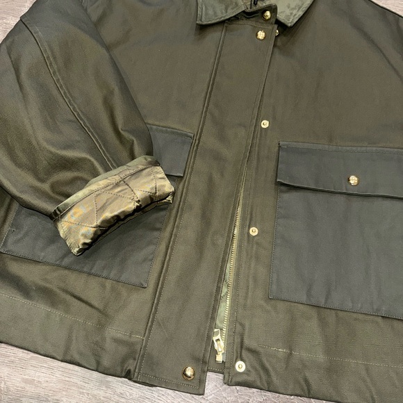 NWT RAG & BONE NONIE 2-IN-1 COTTON BARN JACKET GREEN S W REMOVABLE QUILTED LINER - Picture 14 of 16